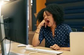 Person yawning